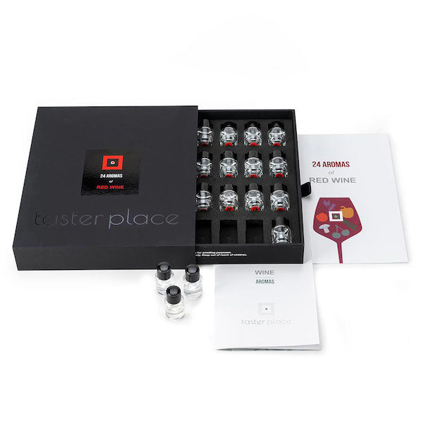 24 Red Wine Aroma Set- TASTERPLACE - English – for Sommeliers – for Wine Lovers – Tasting Tool